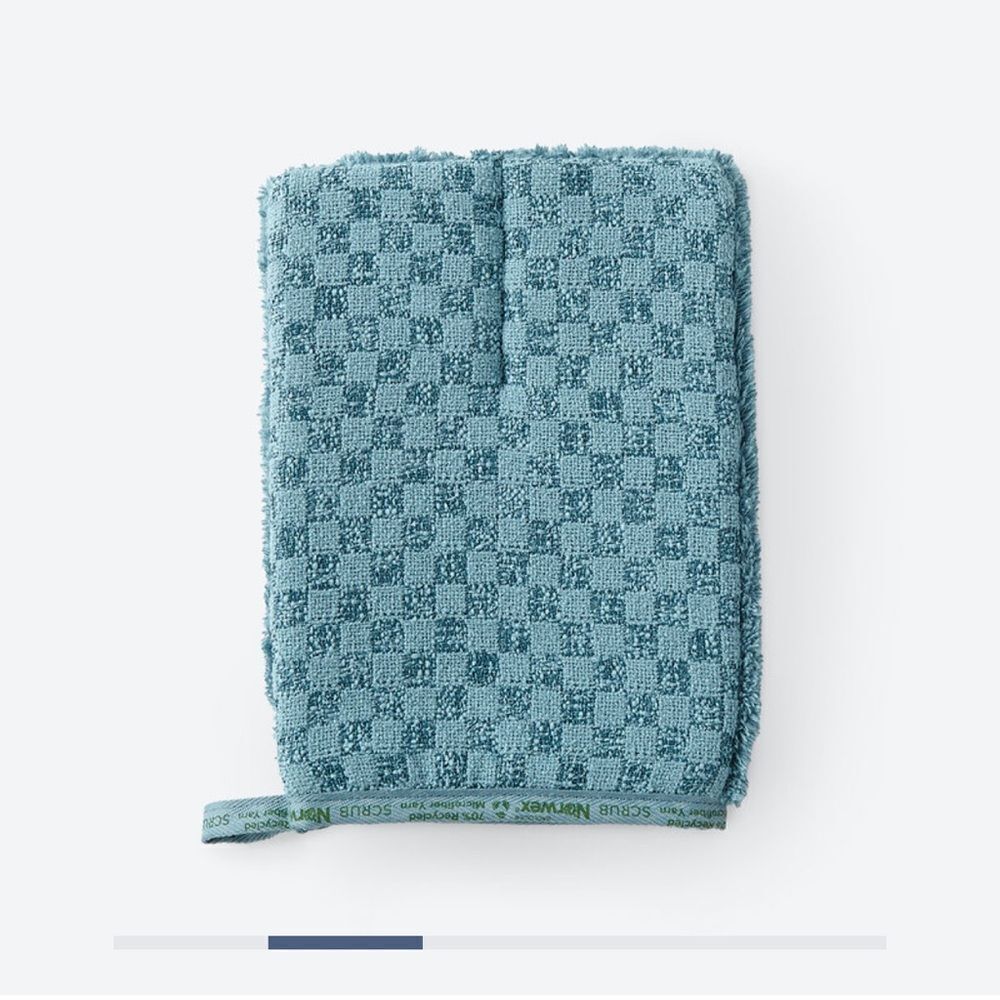 Norwex Bathroom Scrub Mitt Teal NWT